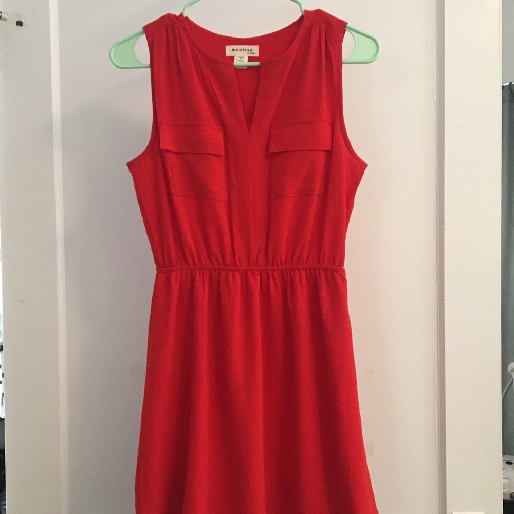 Red tank dress